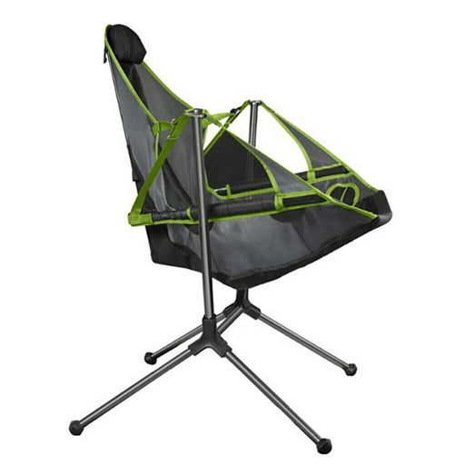 Camping Chair Foldable Swing Luxury Recliner Relaxation Swinging Comfort Lean Back Outdoor Folding Chair Outdoor Freestyle Portable Folding Rocking Chair Green - Outbackers