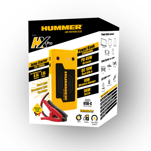 Hummer HX Pro 2000A Jump Starter Powerbank 37000mWh 12V Car Battery Charger LED - Outbackers