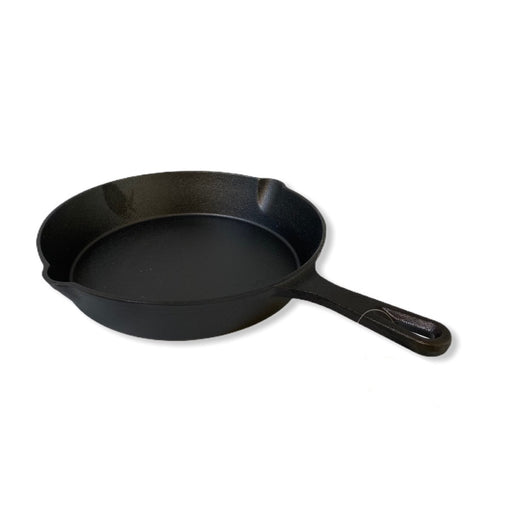 YES4HOMES 25 cm Cast Iron Skillet Barbecue  Fry Pan Pre-Seasoned Oven Safe Grill Frypan - Outbackers