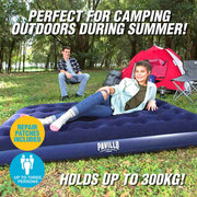 Bestway Queen Inflatable Air Bed Indoor/Outdoor Heavy Duty Durable Camping - Outbackers