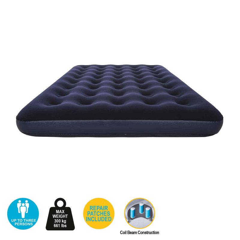 Bestway Queen Inflatable Air Bed Indoor/Outdoor Heavy Duty Durable Camping - Outbackers