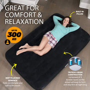 Bestway Queen Inflatable Air Bed Tritech Built-In Pump Heavy Duty - Outbackers