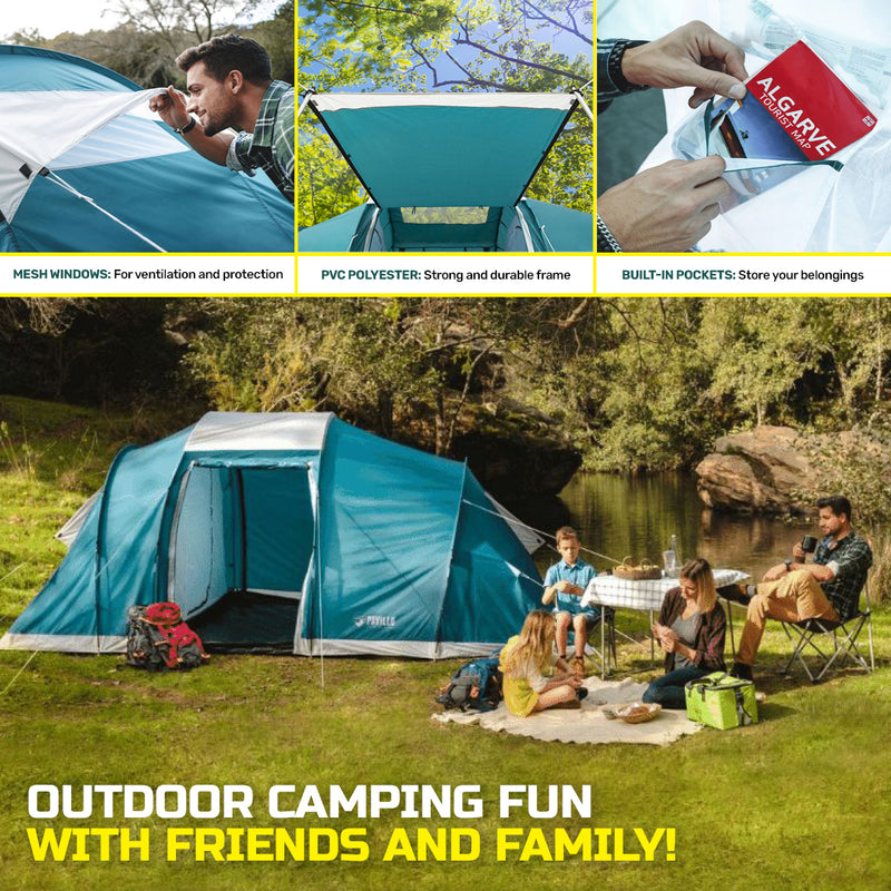 Bestway 4.9m x 2.m Tent 6 Person UV Protected Premium Double Layered PVC - Outbackers