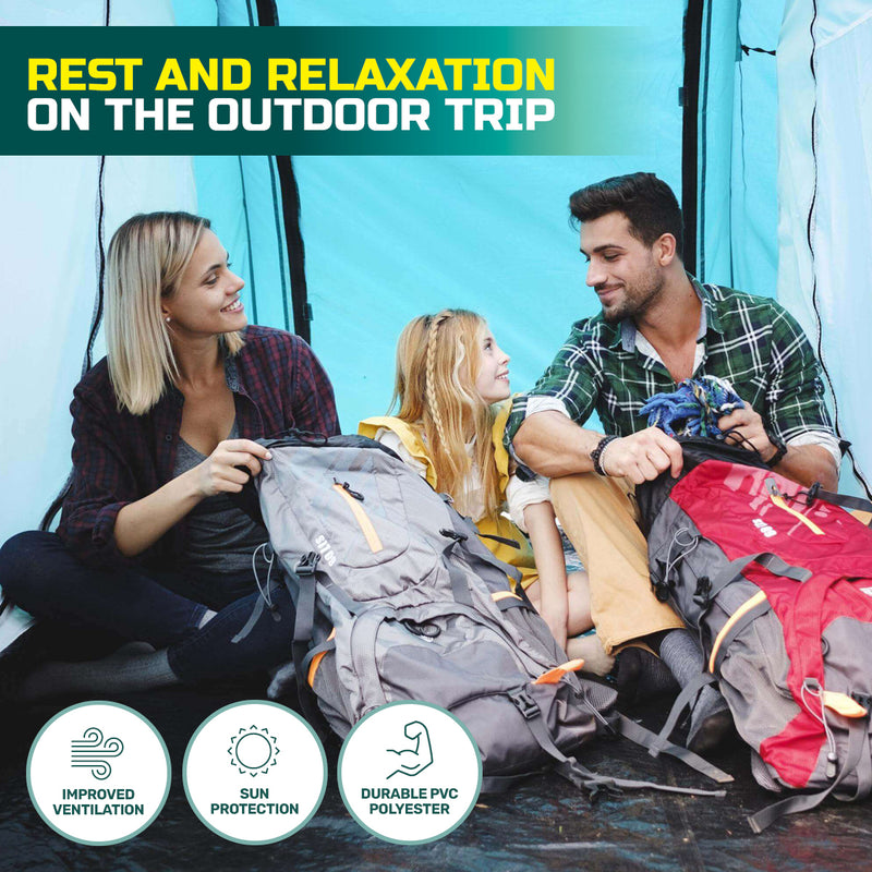 Bestway 4.9m x 2.m Tent 6 Person UV Protected Premium Double Layered PVC - Outbackers