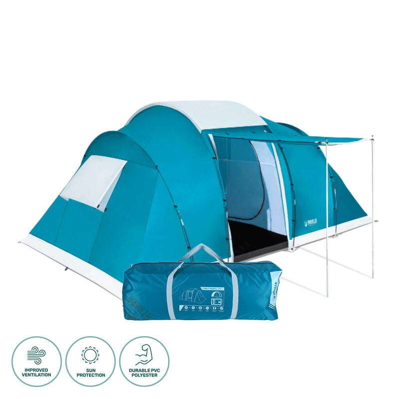 Bestway 4.9m x 2.m Tent 6 Person UV Protected Premium Double Layered PVC - Outbackers