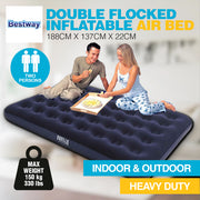 Bestway Double Inflatable Air Bed Indoor/Outdoor Heavy Duty Durable Camping - Outbackers