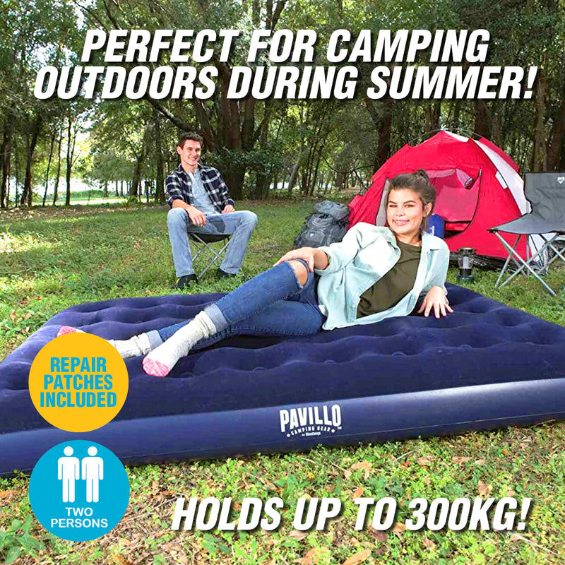 Bestway Double Inflatable Air Bed Indoor/Outdoor Heavy Duty Durable Camping - Outbackers