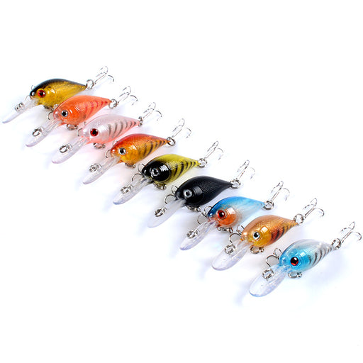 9x Popper Crank 5.7cm Fishing Lure Lures Surface Tackle Fresh Saltwater - Outbackers