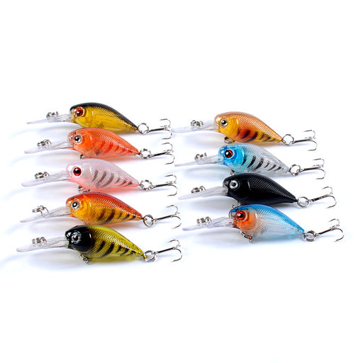 9x Popper Crank 5.7cm Fishing Lure Lures Surface Tackle Fresh Saltwater - Outbackers