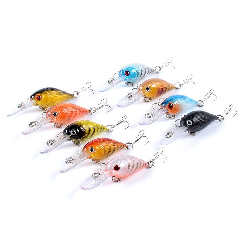 9x Popper Crank 5.7cm Fishing Lure Lures Surface Tackle Fresh Saltwater - Outbackers