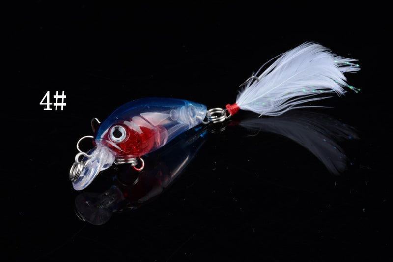 5x 4.5cm Popper Crank Bait Fishing Lure Lures Surface Tackle Saltwater - Outbackers