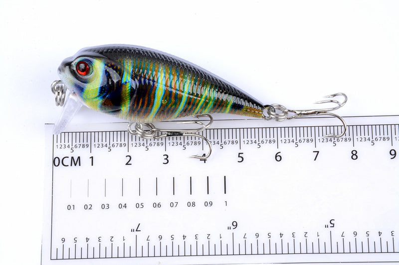 4x 5.5cm Popper Crank Bait Fishing Lure Lures Surface Tackle Saltwater - Outbackers