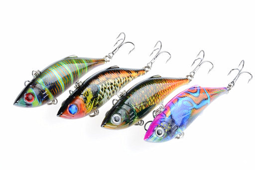 4x 8cm Vib Bait Fishing Lure Lures Hook Tackle Saltwater - Outbackers