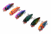 6X 3.5cm Popper Poppers Fishing Lure Lures Surface Tackle Fresh Saltwater - Outbackers