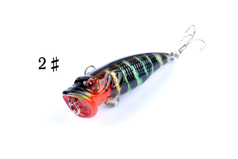4X 6.5cm Popper Poppers Fishing Lure Lures Surface Tackle Fresh Saltwater - Outbackers