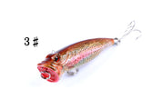 4X 6.5cm Popper Poppers Fishing Lure Lures Surface Tackle Fresh Saltwater - Outbackers