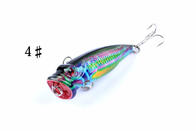 4X 6.5cm Popper Poppers Fishing Lure Lures Surface Tackle Fresh Saltwater - Outbackers