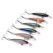 6x Popper Poppers 5cm Minnow Fishing Lure Lures Surface Tackle Fresh Saltwater - Outbackers
