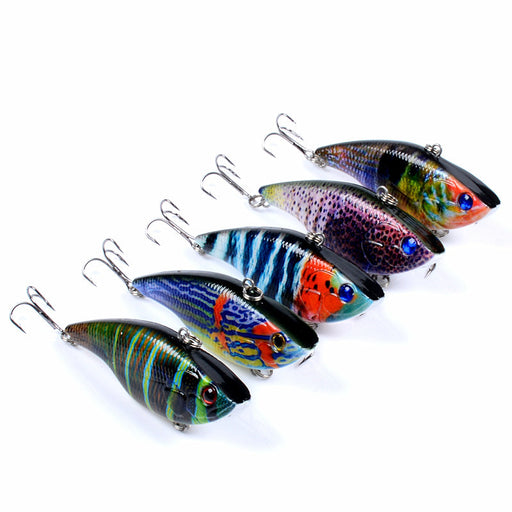 5X Popper Poppers Fishing Vib Lure Lures Surface Tackle Fresh Saltwater - Outbackers