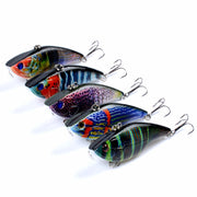 5X Popper Poppers Fishing Vib Lure Lures Surface Tackle Fresh Saltwater - Outbackers