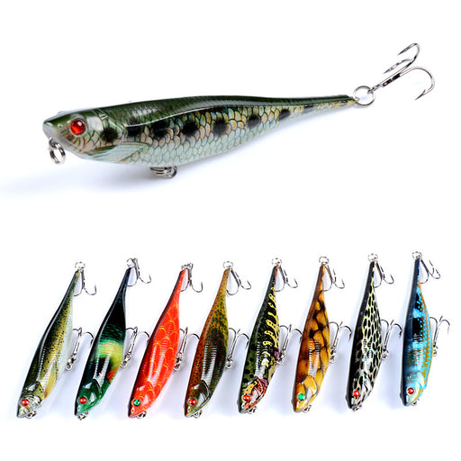 9x Popper Poppers 9.9cm Fishing Lure Lures Surface Tackle Fresh Saltwater - Outbackers