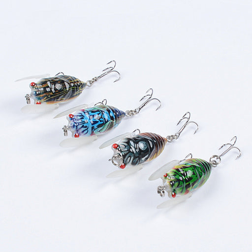 4x Popper Poppers 5cm Fishing Lure Lures Surface Tackle Fresh Saltwater - Outbackers