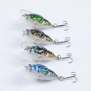 4x Popper Poppers 5cm Fishing Lure Lures Surface Tackle Fresh Saltwater - Outbackers