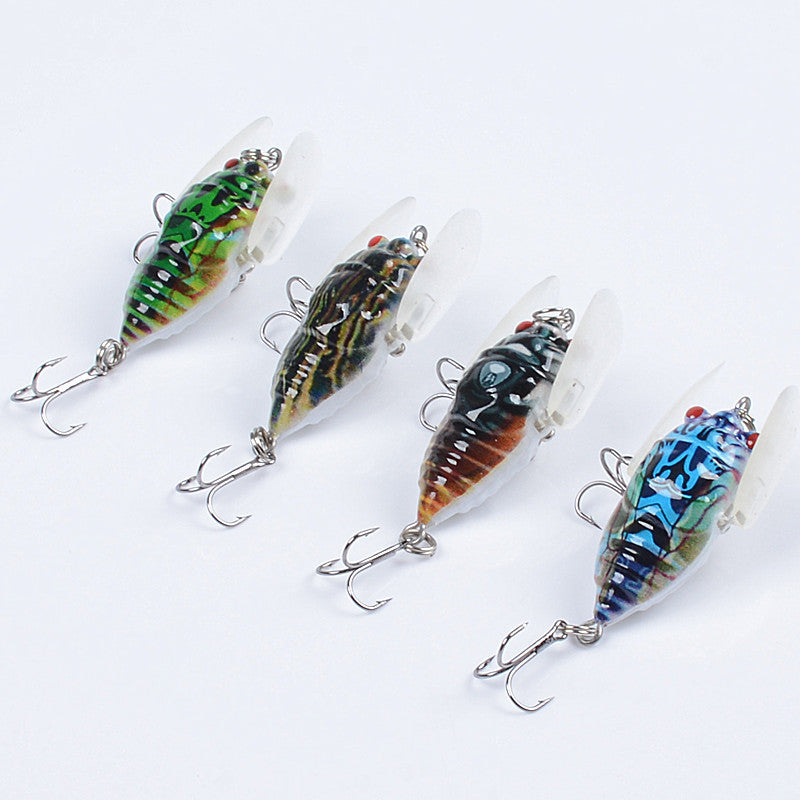 4x Popper Poppers 5cm Fishing Lure Lures Surface Tackle Fresh Saltwater - Outbackers