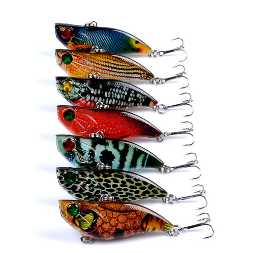 7x Popper Poppers 5.8cm Fishing Lure Lures Surface Tackle Fresh Saltwater - Outbackers