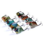 8x Popper Poppers 4.5cm Fishing Lure Lures Surface Tackle Fresh Saltwater - Outbackers