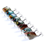 8x Popper Poppers 4.5cm Fishing Lure Lures Surface Tackle Fresh Saltwater - Outbackers