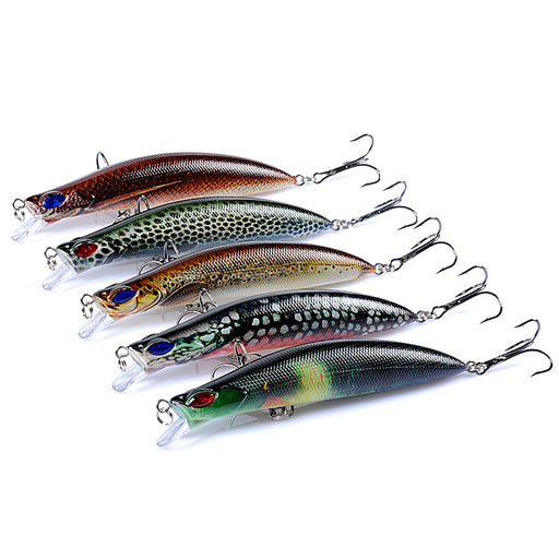 5X Popper Poppers 12.3cm Fishing Lure Lures Surface Tackle Fresh Saltwater - Outbackers