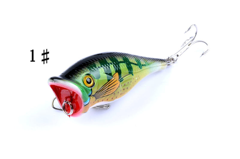 4X 6.5cm Popper Poppers Fishing Lure Lures Surface Tackle Fresh Saltwater - Outbackers
