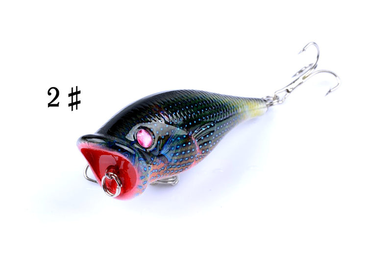4X 6.5cm Popper Poppers Fishing Lure Lures Surface Tackle Fresh Saltwater - Outbackers