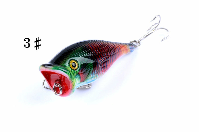 4X 6.5cm Popper Poppers Fishing Lure Lures Surface Tackle Fresh Saltwater - Outbackers