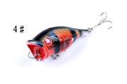 4X 6.5cm Popper Poppers Fishing Lure Lures Surface Tackle Fresh Saltwater - Outbackers