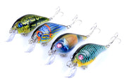 4x 7.5cm Popper Crank Bait Fishing Lure Lures Surface Tackle Saltwater - Outbackers