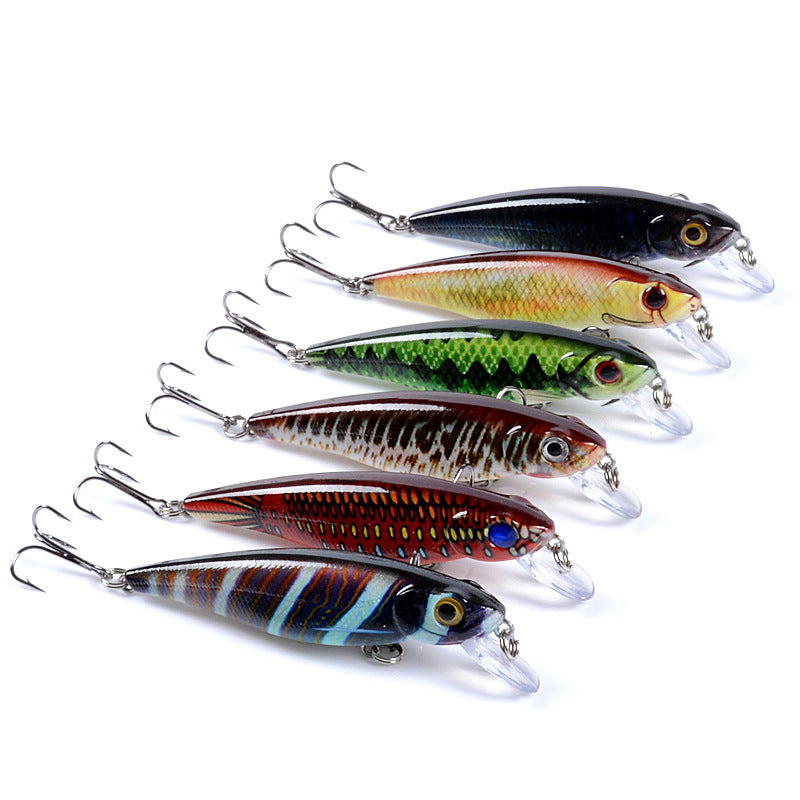 6x Popper Poppers 8.6cm Fishing Lure Lures Surface Tackle Fresh Saltwater - Outbackers