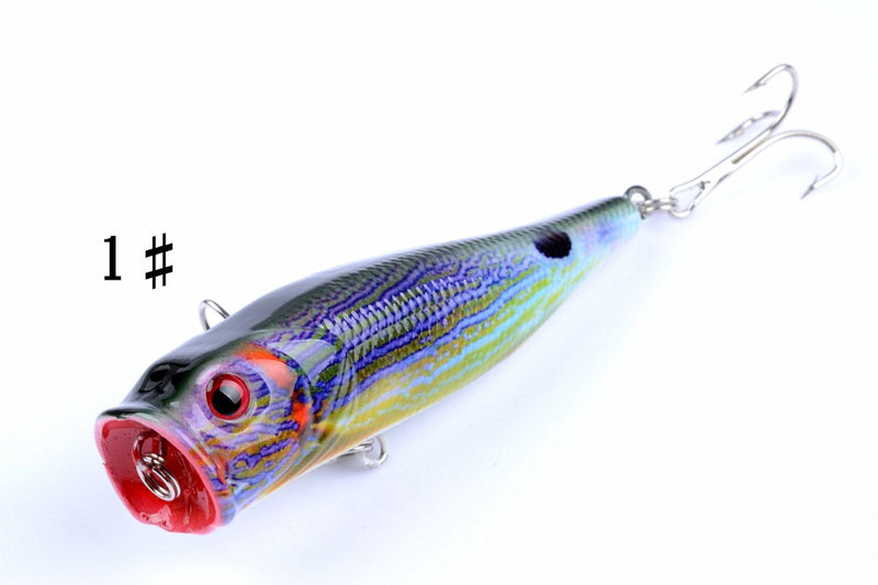 6X 9cm Popper Poppers Fishing Lure Lures Surface Tackle Fresh Saltwater - Outbackers