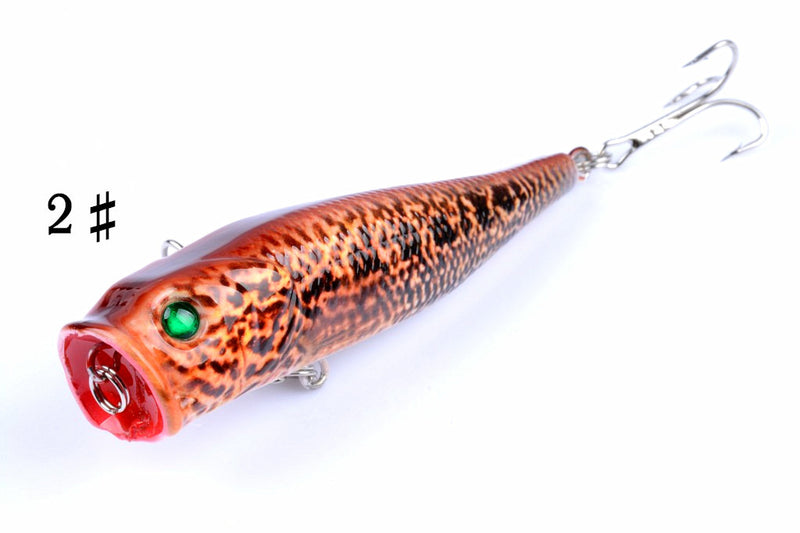 6X 9cm Popper Poppers Fishing Lure Lures Surface Tackle Fresh Saltwater - Outbackers