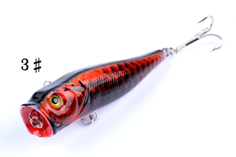 6X 9cm Popper Poppers Fishing Lure Lures Surface Tackle Fresh Saltwater - Outbackers