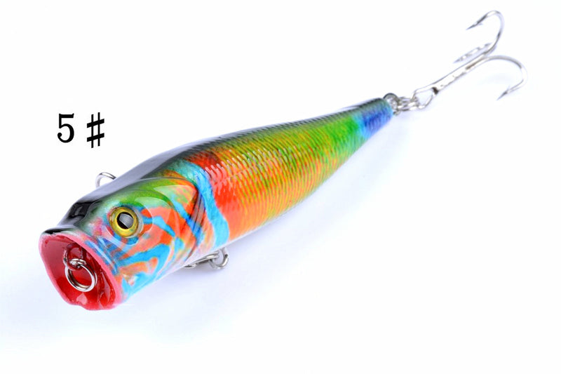 6X 9cm Popper Poppers Fishing Lure Lures Surface Tackle Fresh Saltwater - Outbackers