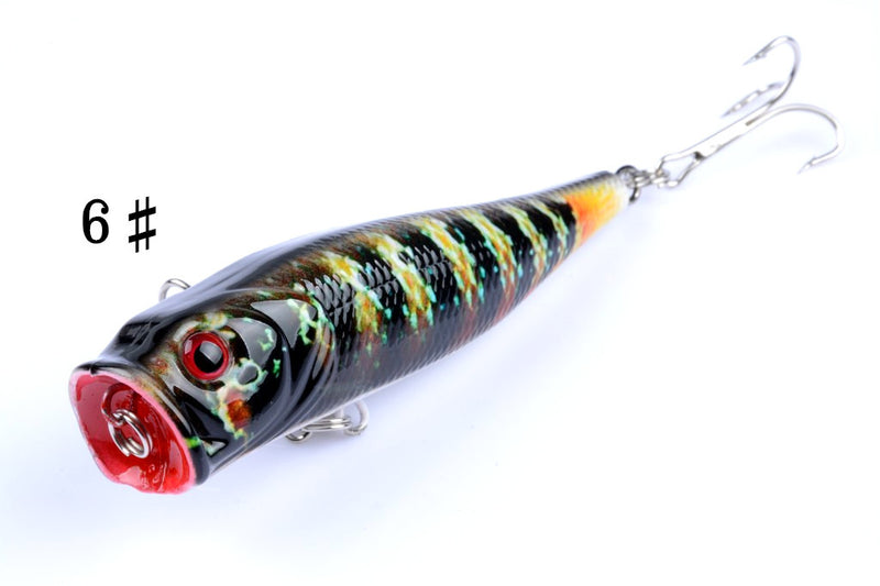 6X 9cm Popper Poppers Fishing Lure Lures Surface Tackle Fresh Saltwater - Outbackers