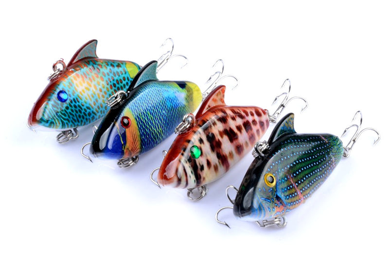 4x 5.5cm Vib Bait Fishing Lure Lures Hook Tackle Saltwater - Outbackers