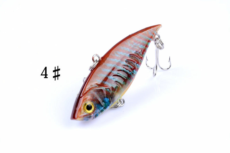 6x 6.5cm Vib Bait Fishing Lure Lures Hook Tackle Saltwater - Outbackers