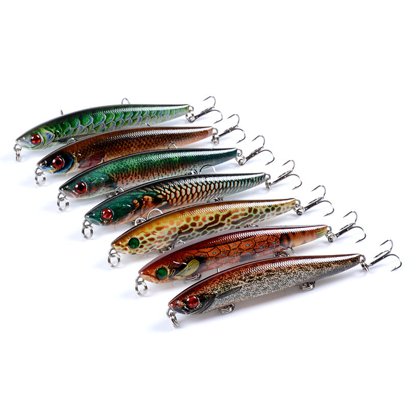 6x Popper Poppers 9.3cm Fishing Lure Lures Surface Tackle Fresh Saltwater - Outbackers