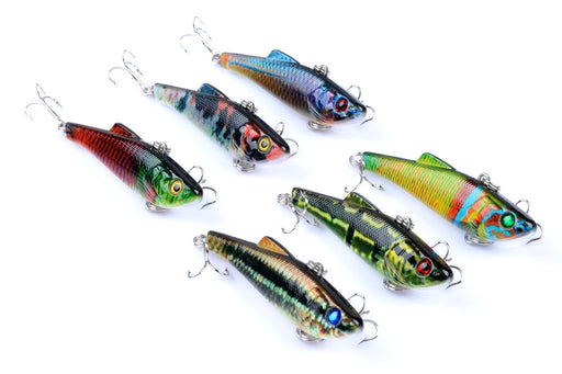 6x 7cm Vib Bait Fishing Lure Lures Hook Tackle Saltwater - Outbackers