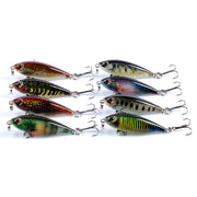 8x Popper Poppers 4.8cm Fishing Lure Lures Surface Tackle Fresh Saltwater - Outbackers