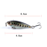 8x Popper Poppers 4.8cm Fishing Lure Lures Surface Tackle Fresh Saltwater - Outbackers