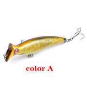 6x Popper Poppers 12.4cm Fishing Lure Lures Surface Tackle Fresh Saltwater - Outbackers
